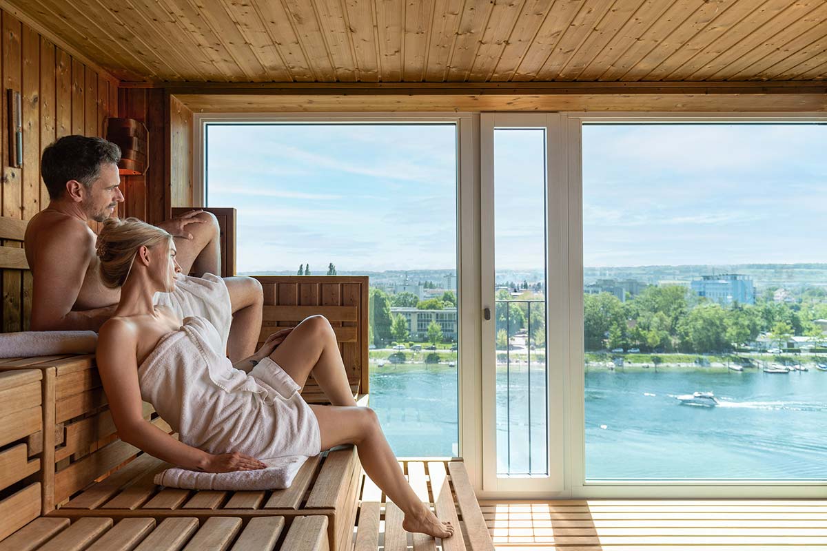 Finnische Sauna im Hotel 47° Konstanz